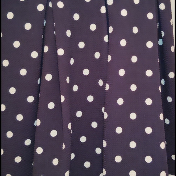 Juniors navy blue white polka dot dress - Picture 3 of 4